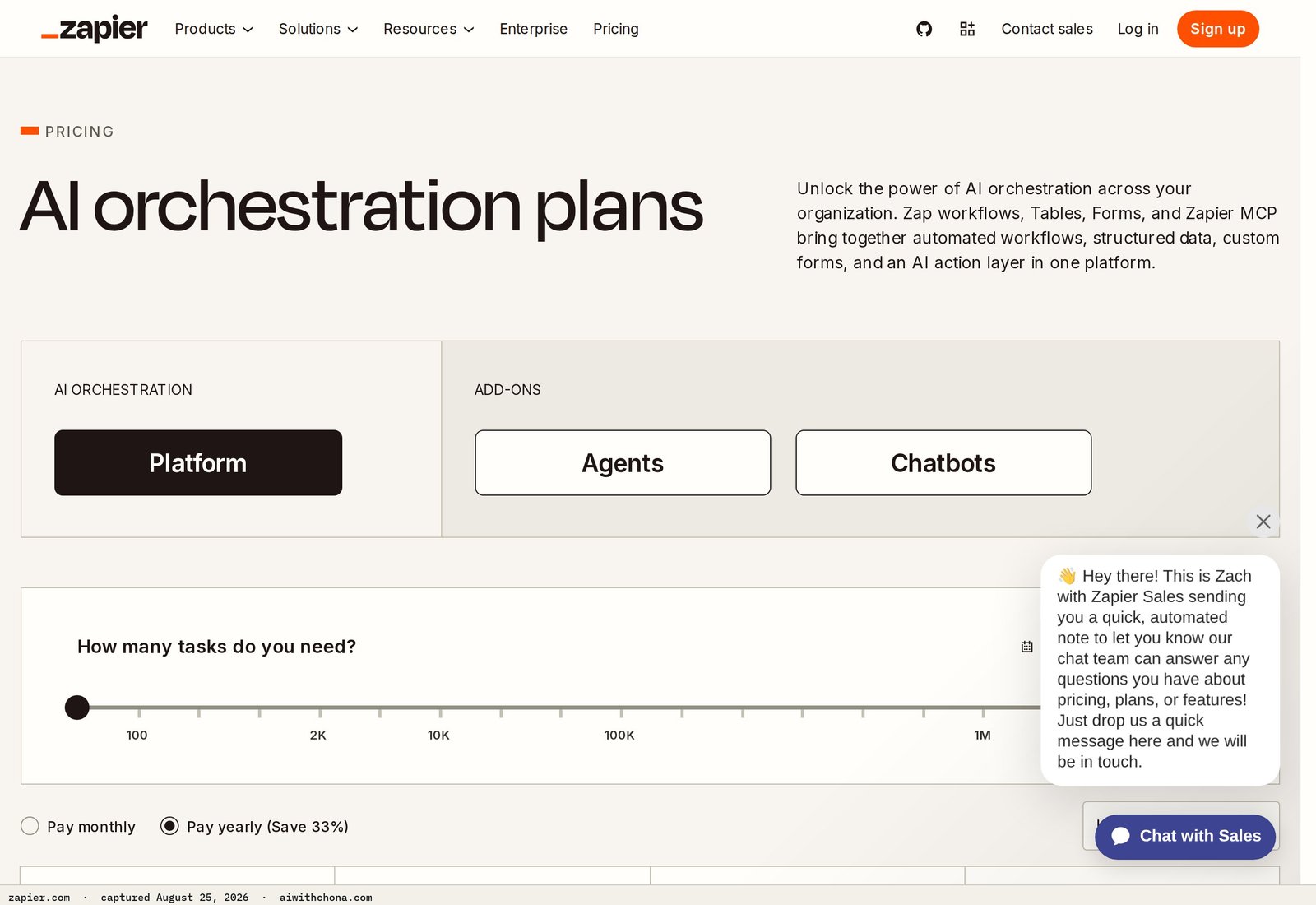Zapier's free plan allows up to 100 tasks/month — enough to automate report delivery for your first 1–2 clients